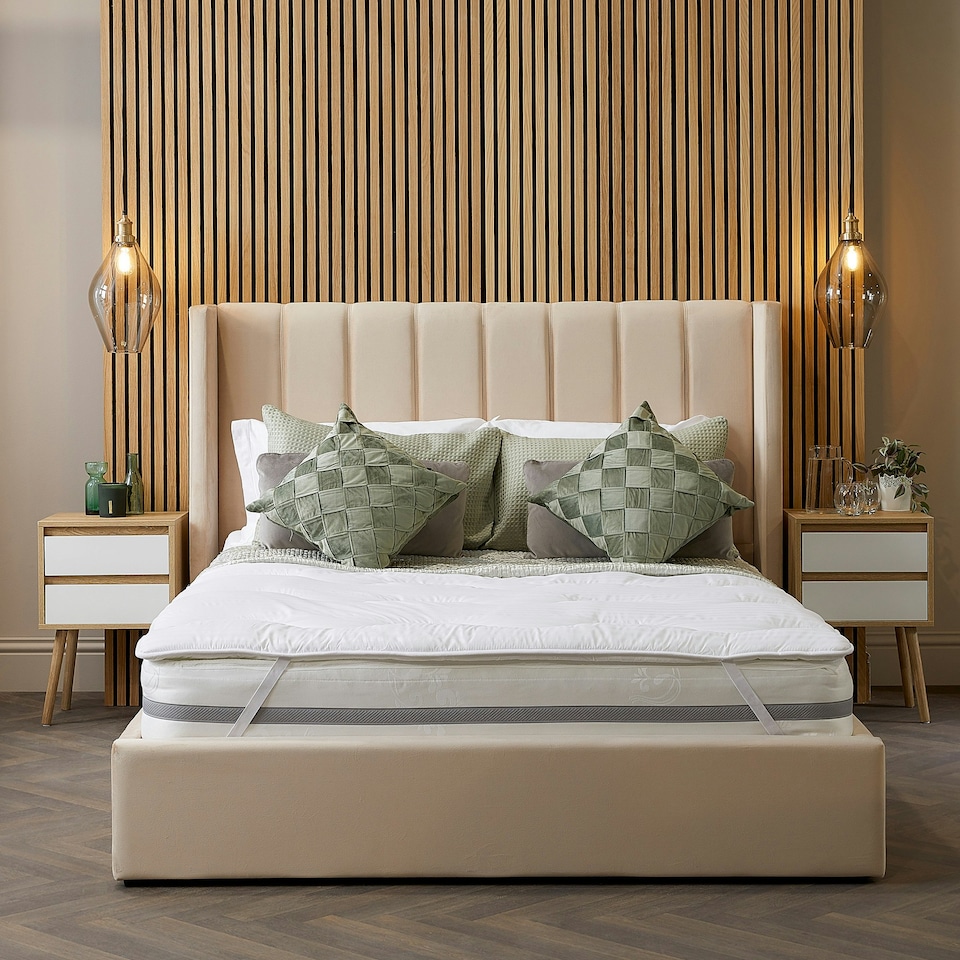 image 1 of Snuggledown Luxurious Hotel Anti Allergy Mattress Topper | White | 1