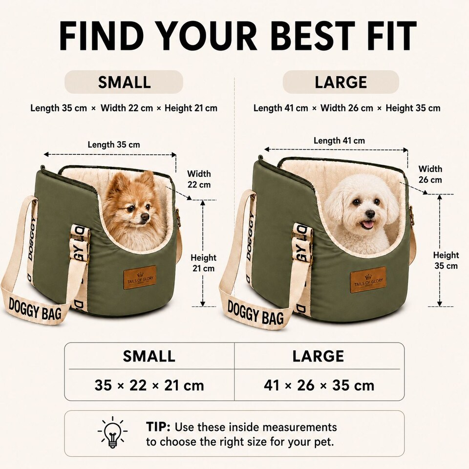 image 1 of Tails of Glory Cocoon Bag Green Large