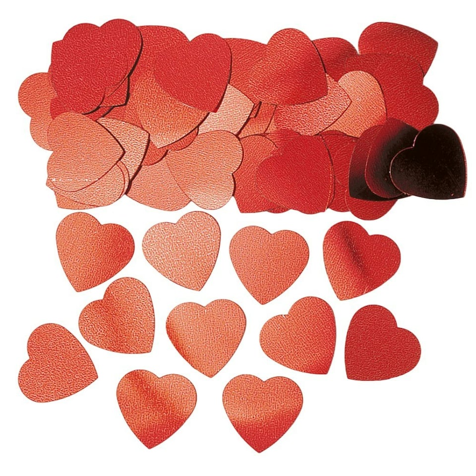Amscan Metallic Heart Confetti - Red - One Size