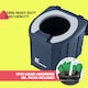 image 3 of Hillington Portable Camping Toilet 150kg - Foldable with Padded Seat & Complete Accessory Kit - Blue