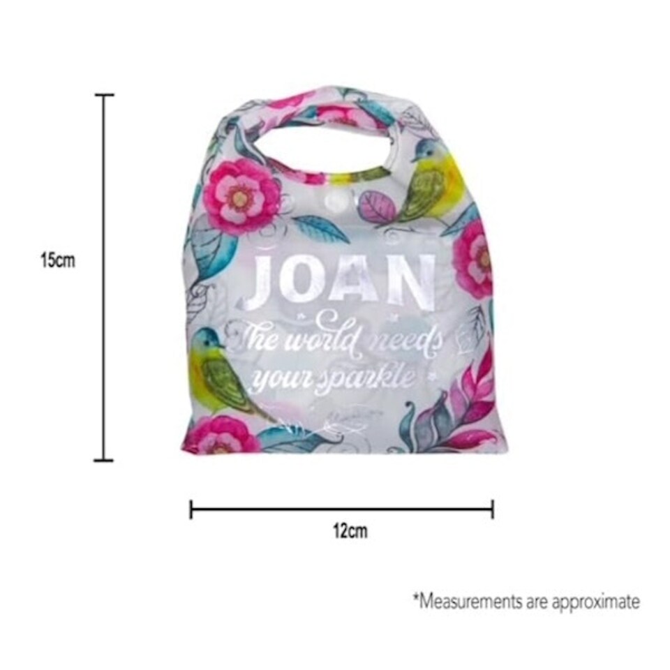 image 1 of History & Heraldry Personalised Sparkle Reusable Foldable Shopper Bag - Rebecca Multi