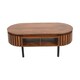 image 2 of Slatted Rectangular Coffee Table - Mango Wood - L55 x W110 x H42 cm Brown