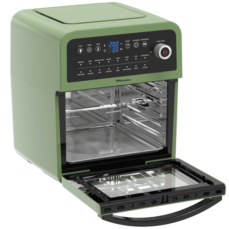 image 1 of EMtronics 12L Digital Air Fryer Oven Combi - Sage Green