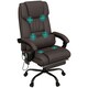 image 1 of Vinsetto PU Leather Massage Office Chair Height Adjustable Brown