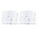 image 1 of Set of 2 Fern - White Cut Out 30cm Pendant Lightshades | White | Silver | Large | 2