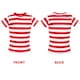 image 5 of Red and White Striped Short Sleeve Top | Red | 3XL