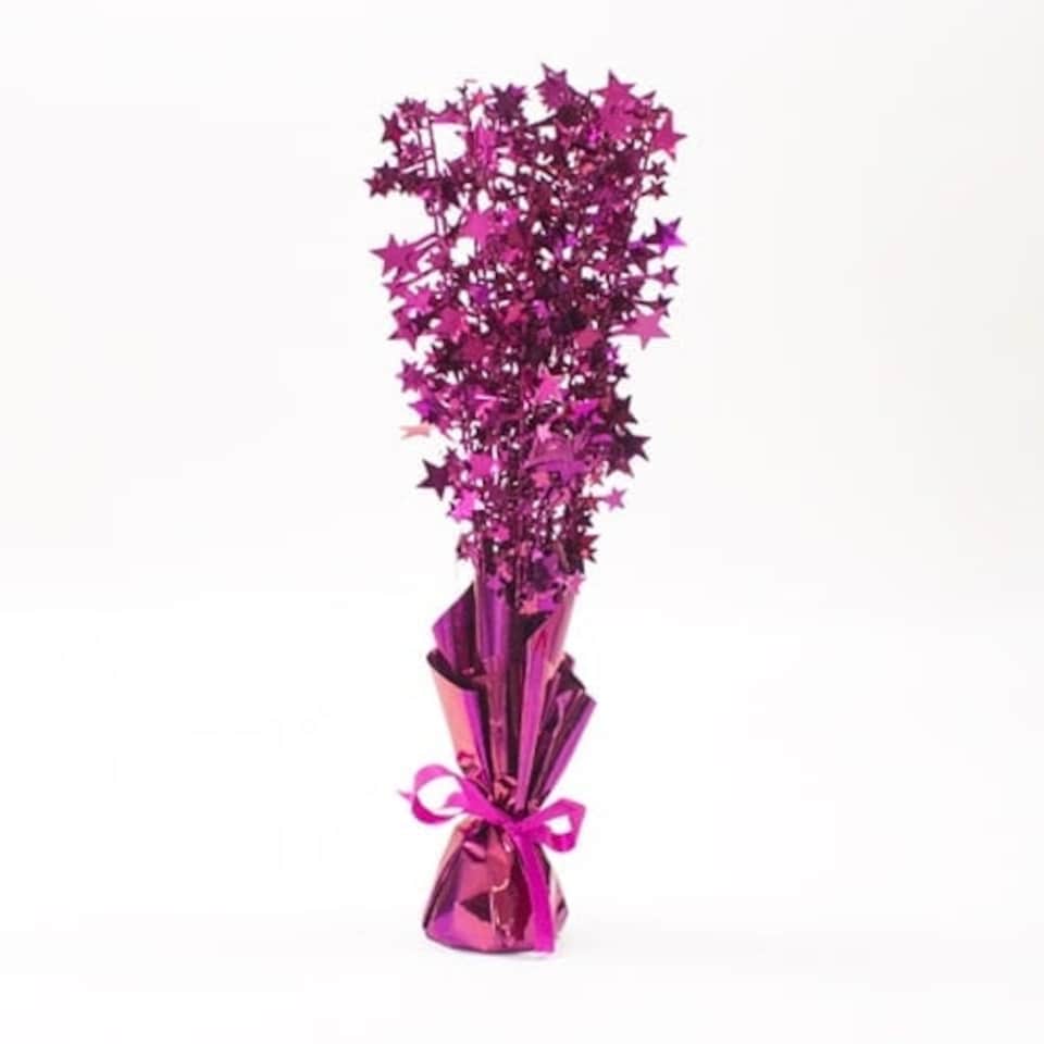 Burgundy Foil Spray Star Centrepiece 38cm