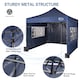 image 2 of Maximus 3 x 3m Heavy Duty Pop up Gazebo With Removable Sides | Brown | Blue