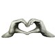 image 5 of Hands Love Gesture Sculpture Antique-Silver Colour Life-Size 26cm/10'' Expression of Appreciation Love Valentine's Day I appreciate I love you Wedding Present
