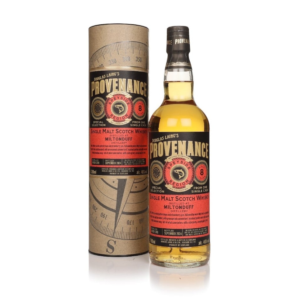 image 1 of Miltonduff 8 Year Old 2016 (cask 19330) - Provenance (Douglas Laing)