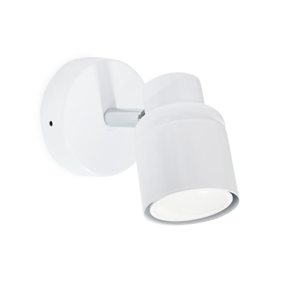 image 1 of ValueLights Benton White IP44 Bathroom Adjustable Wall Light | White