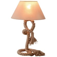 HOMCOM Table Lamp Indispensable Nautical Twisted Rope E27 Base Bedside Light