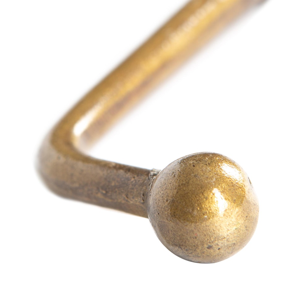 image 1 of Hammer & Tongs Flat Top Screw Hook - W20mm x H60mm - Brass