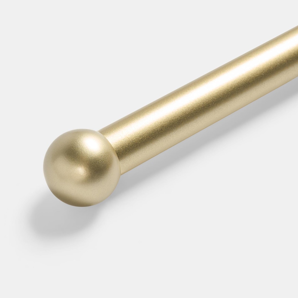 image 1 of OHS Curtain Pole Extendable 28mm Metal Finnials Ball End Rod Fittings | Bronze