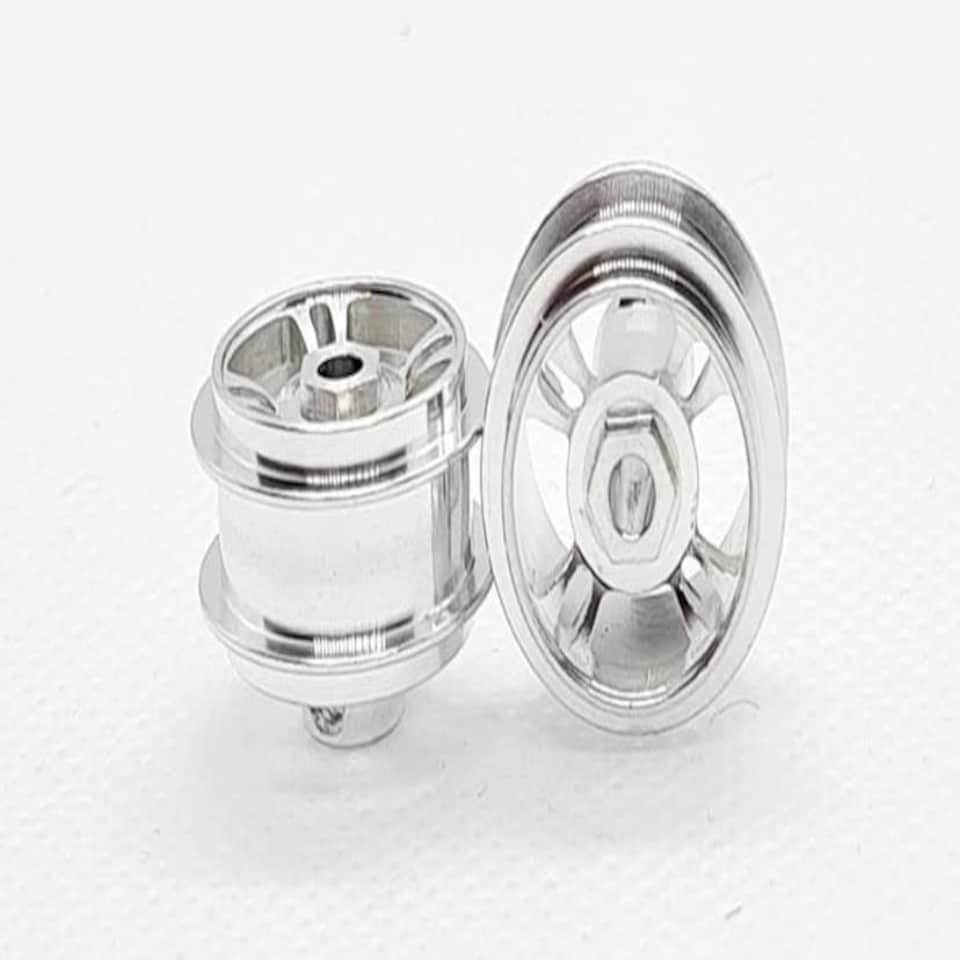 Staffs Slot Cars 4 Spoke Modern Alloy Wheels 15.8 x 8.5mm x 2 Staffs 44