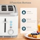 image 7 of HOMCOM 1.7L 3000W Rapid Boil Kettle and 4 Slice Toaster Set Crumb Tray White | White