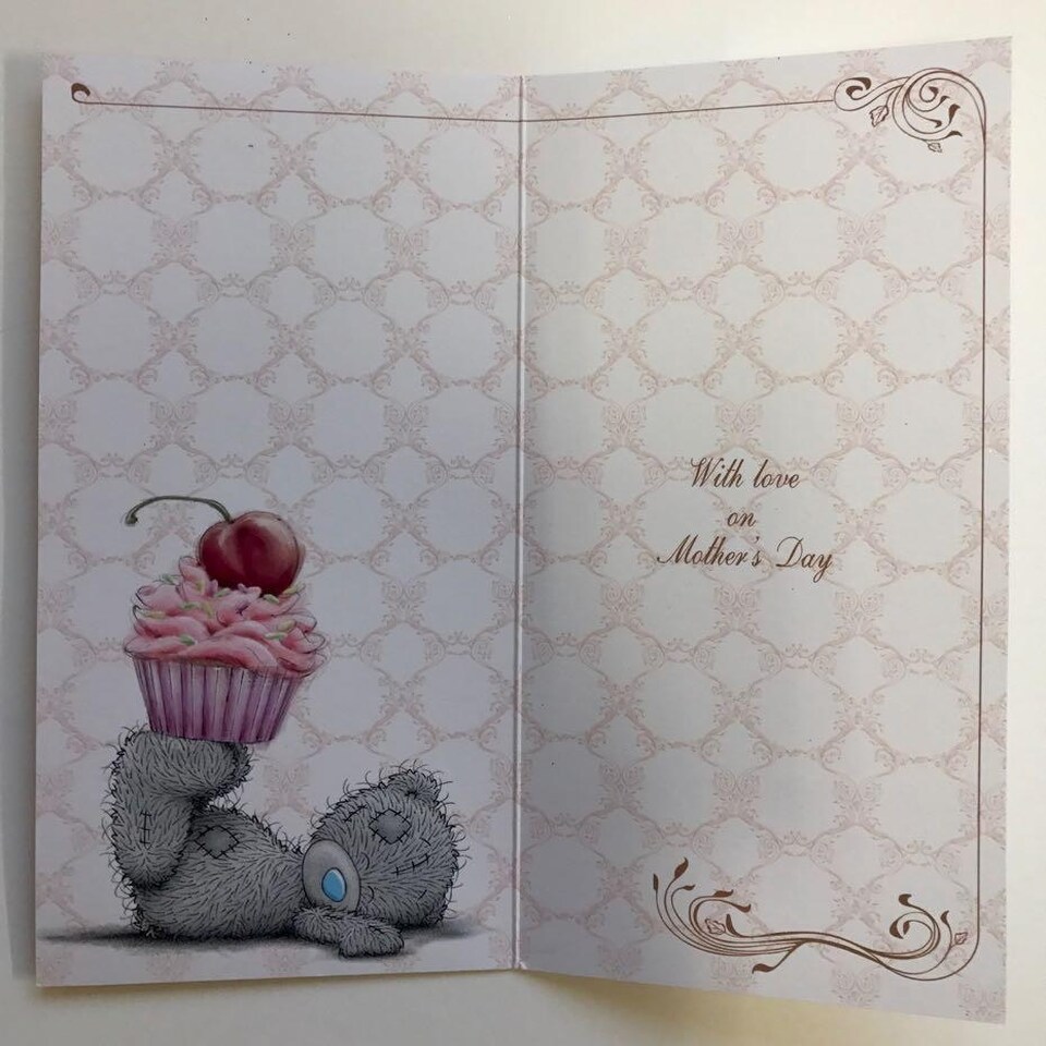 image 1 of Wonderful Nannie Mother's Day Cute Me To You Bear Cupcake On Head Card New