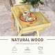 image 3 of Outsunny Wooden Garden Table, Outdoor Side Table 68cmx44cmx75cm, Natural