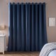 image 3 of OHS Essentials Eyelet Blackout Thermal Curtain Pair - 66x72 inch | Blue | Arctic Blue