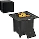 image 6 of Outsunny 40,000 BTU Gas Firepit Table with Protective Cover, Spark Guard