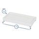 image 4 of Harbour Housewares 2pc Glass Soap Dispenser Set with Ceramic Tray & Labels - 500ml - Blue/White
