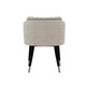 image 5 of Set of 2 Milano Velvet Dining Chairs with Stylish Ribbed Back Design, Black Metal Legs with Silver Tips Grey | Silver End Tips