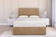 image 1 of Sloomy Highbury Latte Dumfries Divan Bed Base 4 Drawers With 54 Inch Floor Standing Headboard | Brown | Latte | Small Double | 1