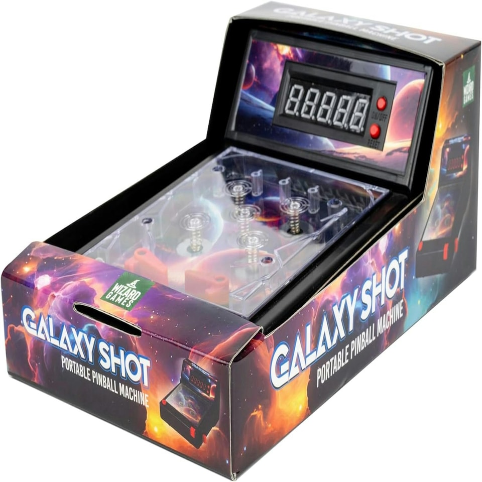 image 1 of Portable Pinball Machine Game Fun With Galaxy Shot Design