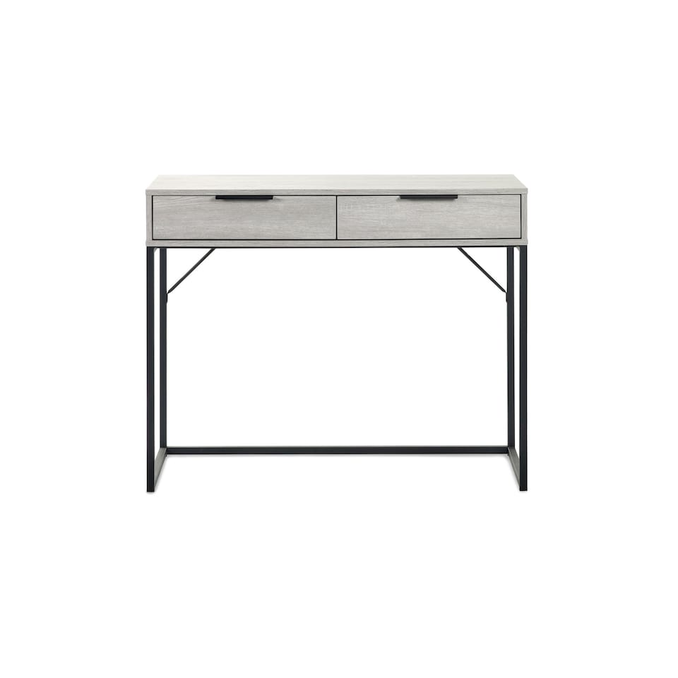 image 1 of Bali 2 Drawer Desk/Dressing Table - Grey Oak Effect