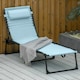 image 2 of Outsunny Folding Beach Chair Chaise Lounge 4 Adjustable Positions