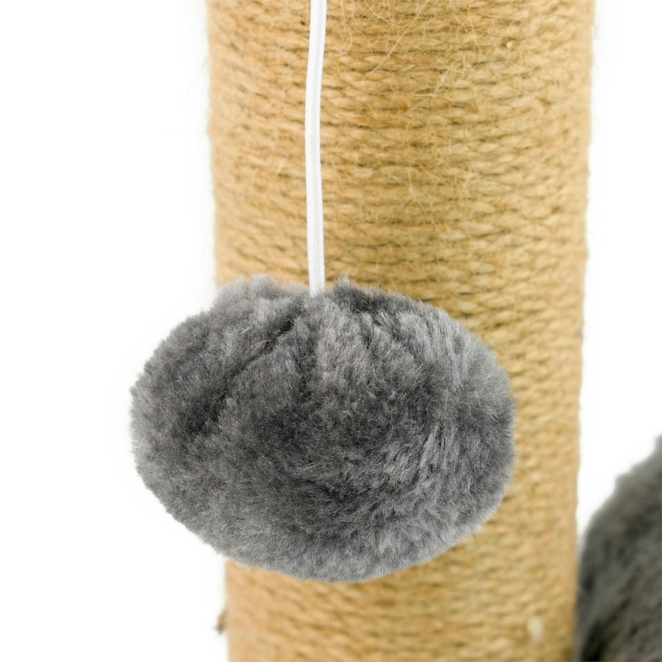 image 1 of KCT Grey Kitten Scratching Post with Tunnel