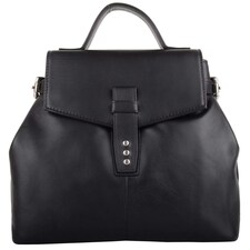 Premium Soft Genuine Leather Cross Body Shoulder Bag, Detachable Strap Black | Black