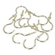 image 3 of 50mm Cup Hook Screws Picture Curtain Hangers Fasteners Brass Coated 20pc