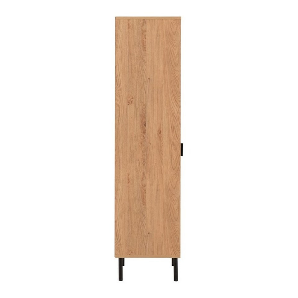 image 1 of Leon 1 Door 2 Shelf Cabinet - L40 x W50 x H160 cm - Medium Oak Effect