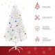 image 7 of HOMCOM 6ft Snow Artificial Christmas Tree w/ Metal Stand Decorations Home White
