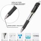 image 5 of Pack of 12 Red Soft Grip Retractable Ballpoint Gel Pens