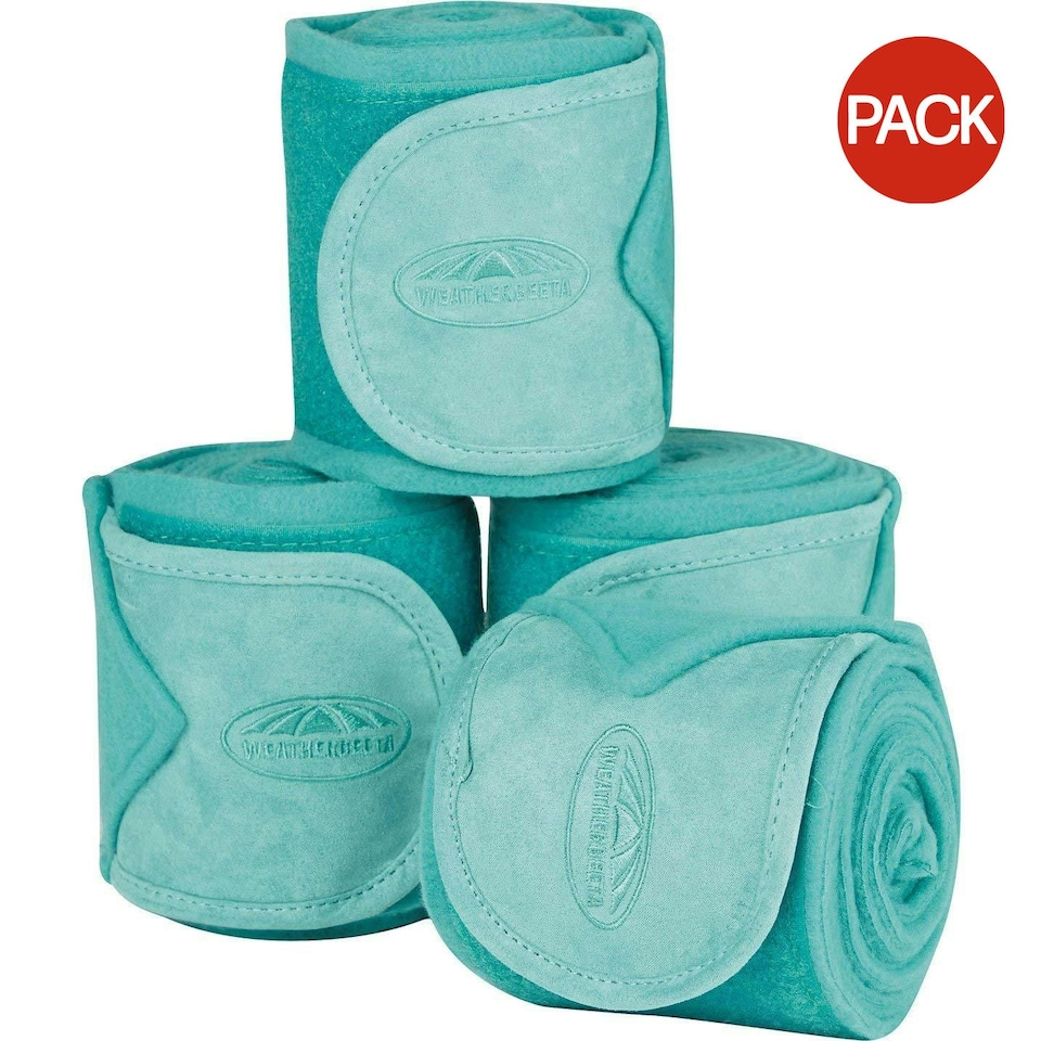 Weatherbeeta Fleece Bandages (Pack of 4) - Turquoise - 3.5m