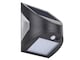 image 2 of Masterplug Prysm Outdoor Solar Wall Light With Pir Motion Sensor - Black 300 Lumens
