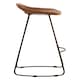 image 3 of Interiors by Premier Light Brown Leather And Iron Stool