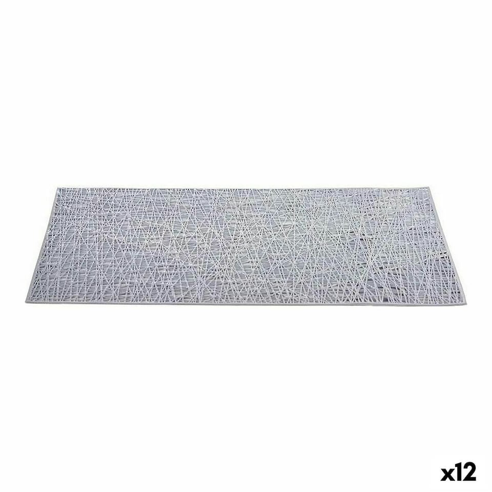image 1 of Table Mat Kinvara AR2103275 Silver Plastic 45 x 0,01 x 30 cm (12 Units) N/A