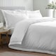 image 1 of Catherine Lansfield Classic Lattice Lace Duvet Cover Set White White | Super King