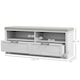 image 3 of HOMCOM Shoe Bench with Removable Cushion, Open Compartments White