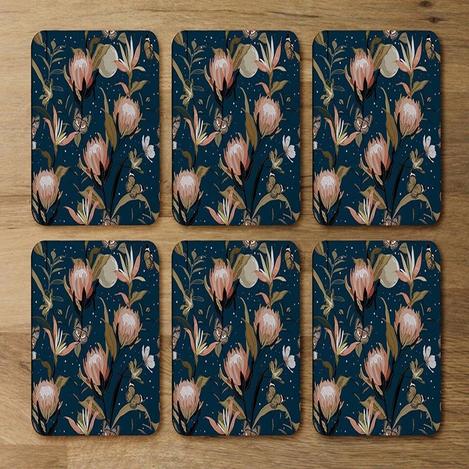 image 1 of The Moon, Butterflies & Flowers (Coaster)