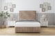 image 2 of Sloomy Pemberton Mink Naples Divan Bed Base No Drawers With 26 Inch Strutted Headboard & 12 Inch Matching Footboard | Brown | Mink | Super King | 1