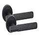image 2 of Golden Grace 6 Sets Knurled T-Bar Door Handles in Matt Black Finish with Latch and Ball Bearing Hinges Black