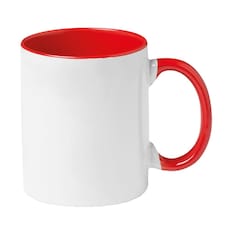 MidOcean Sublimcoly Two Tone Sublimation 300ml Mug - White/Red - One Size