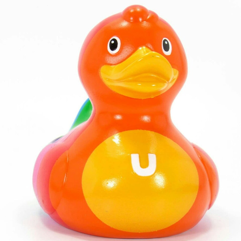 image 1 of Bud Duck Luxury Mini Rubber Duck Rainbow