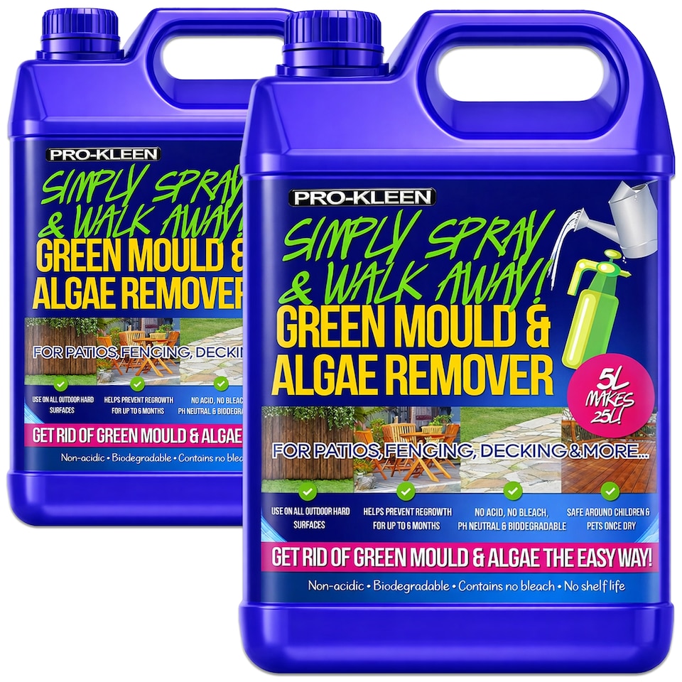 Pro-Kleen Patio Cleaner Simply Spray and Walk Away Green Mould and Algae Killer for Patios, Fencing and Decking 10 Litre