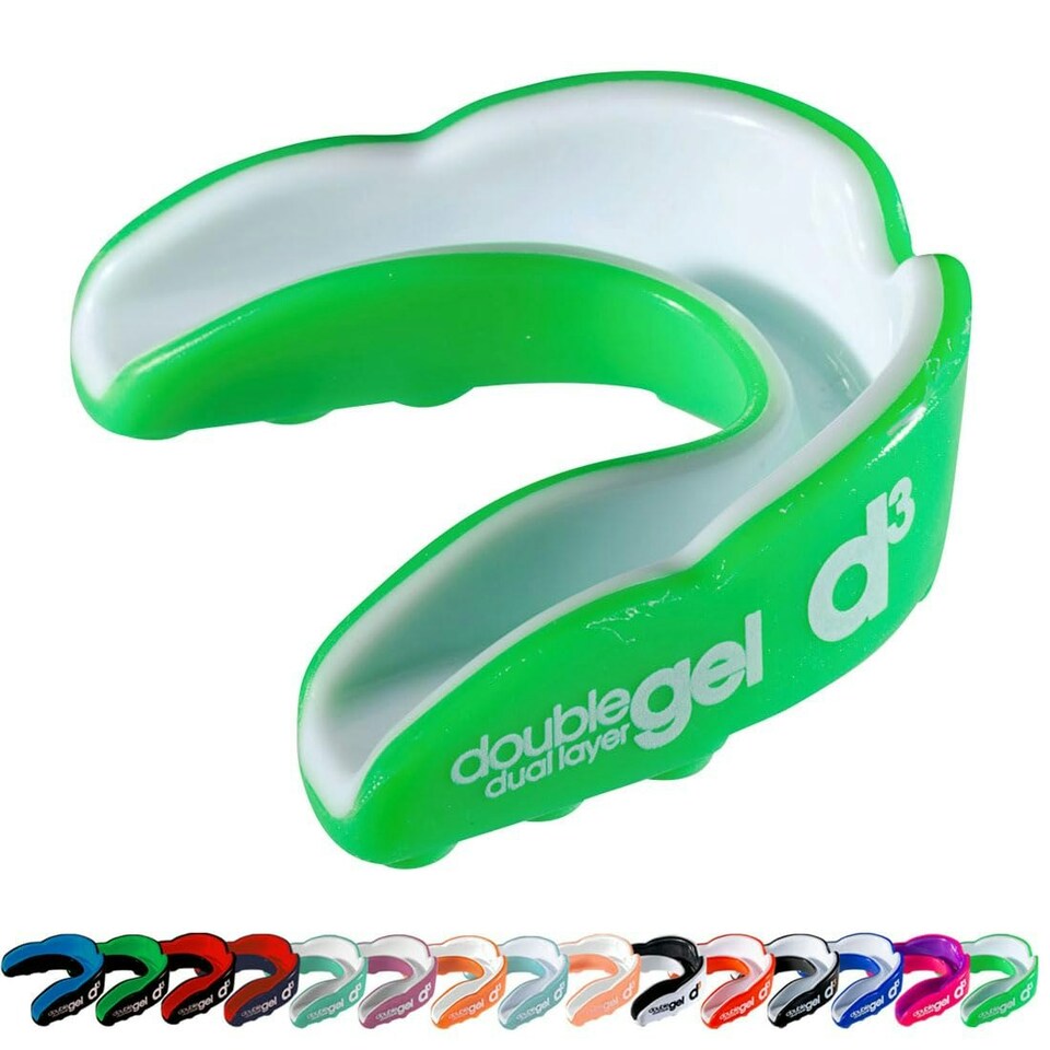 image 1 of D3TAPE MOUTHGUARD GREEN / WHITE ADULTS -  Cartasport  - D3MGA3 Green