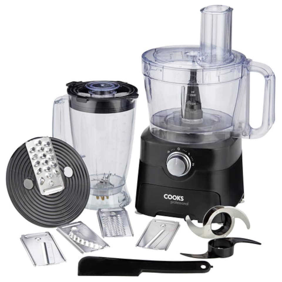 image 1 of Cooks Professional Food Processor 1000W with 7 Blades - Kitchen Chopper & Blender Machine | Black | Black